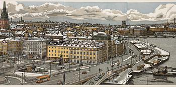 Svenolov Ehrén, Utsikt över Slussen.