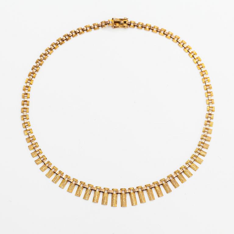 Kaulakoru, 14K kultaa. Westerback, Helsinki 1968.