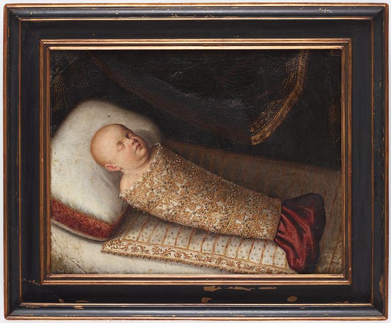 OKÄND KONSTNÄR, 1600-TAL. Minnesbild av avlidet barn.
