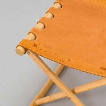 Maija Heikinheimo, A 1960s/70s century wooden stool 'Camping chair A'. Norrmark handicraft.