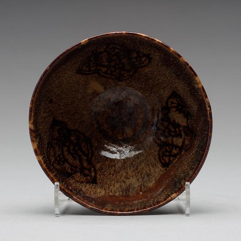 A Jizhou tortoiseshell-glazed bowl, Song dynasty (960-1279).