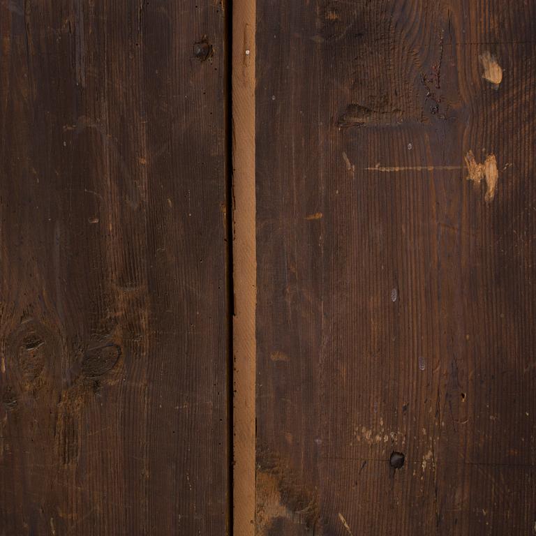 a painted cabinet, partly 18th century.