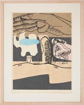 Le Corbusier (Charles-Édouard Jeanneret) · LE CORBUSIER, färglitografi, 1955, signerad och numrerad 47/60.
