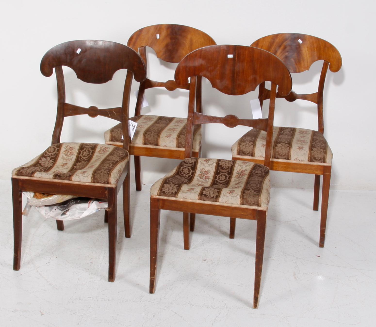 STOLAR, 4 st, Karl Johan-stil, tidigt 1900-tal.