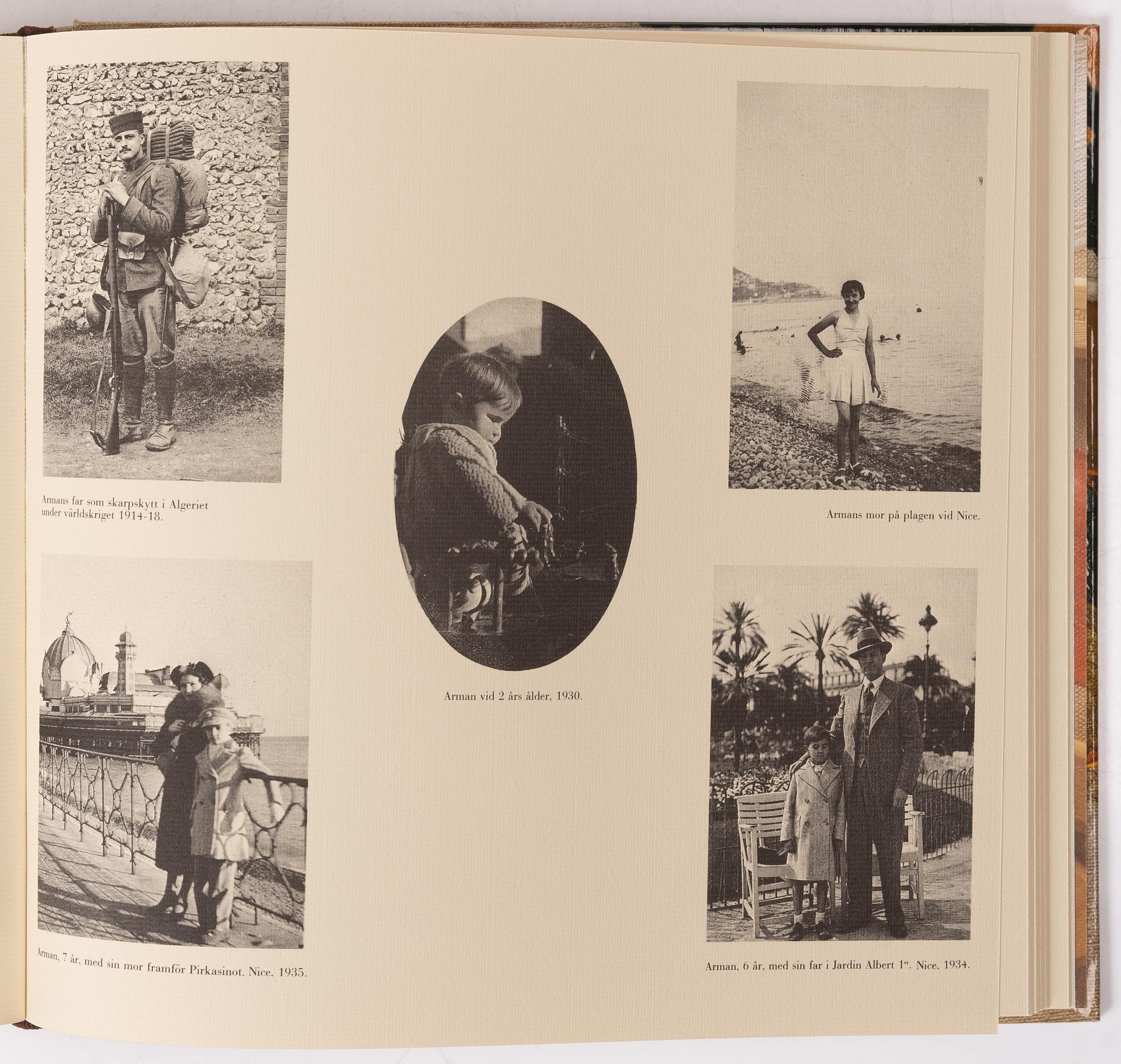 Arman (Armand Pierre Fernandez), FERNANDEZ ARMAN, a book and two signed and numbered lithographs 62/100.