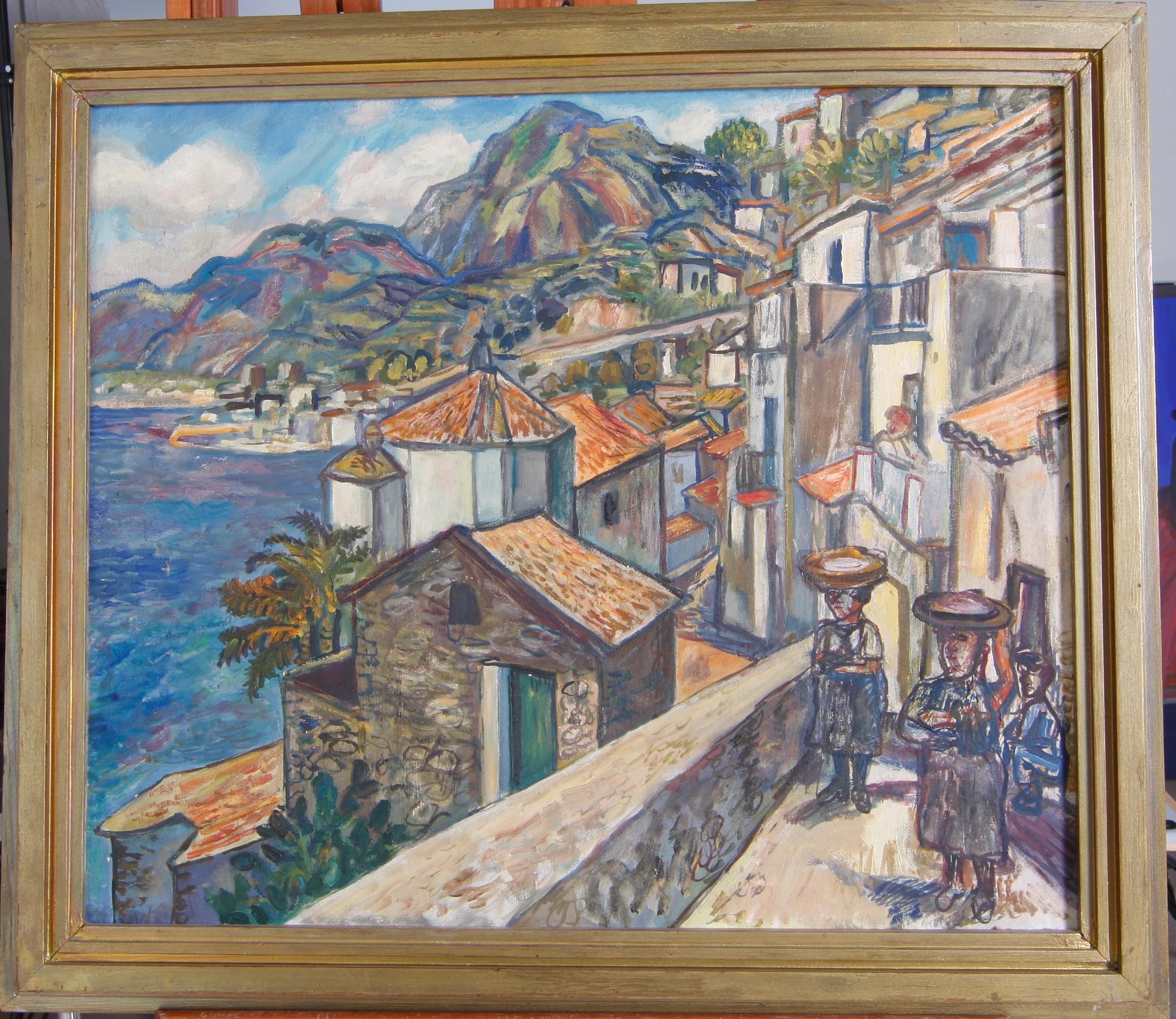 OKÄND KONSTNÄR, olja på duk. 1900-tal.