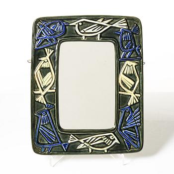 Lisa Larson, mirror from "Harlequin", Gustavsberg, 1960.