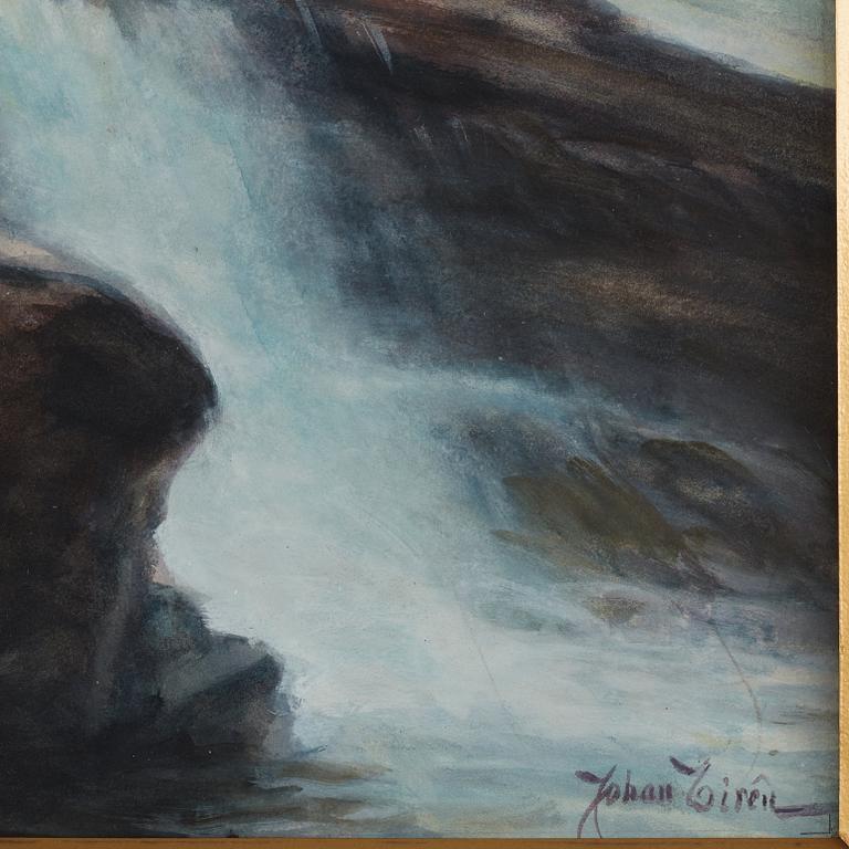 Johan Tirén, Young Sámi by the waterfall.