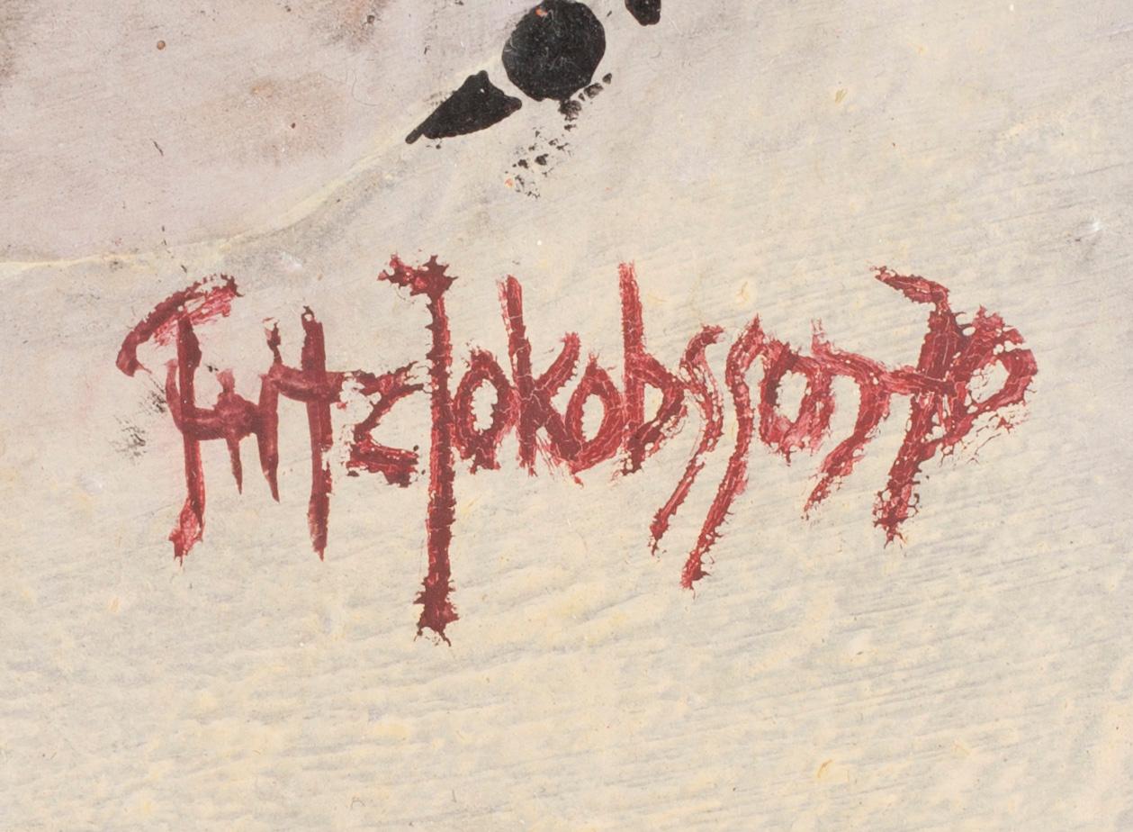 FRITZ JACOBSSON, olja på pannå, signerad och daterad -70.