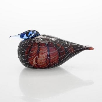 Oiva Toikka, glasfågel, signerad Oiva Toikka Nuutajärvi Notsjö Turun Sanomat.