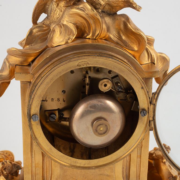 Bordspendyl, Louis XVI-stil, Japy Frères & Cie, Frankrike, sent 1800-tal.