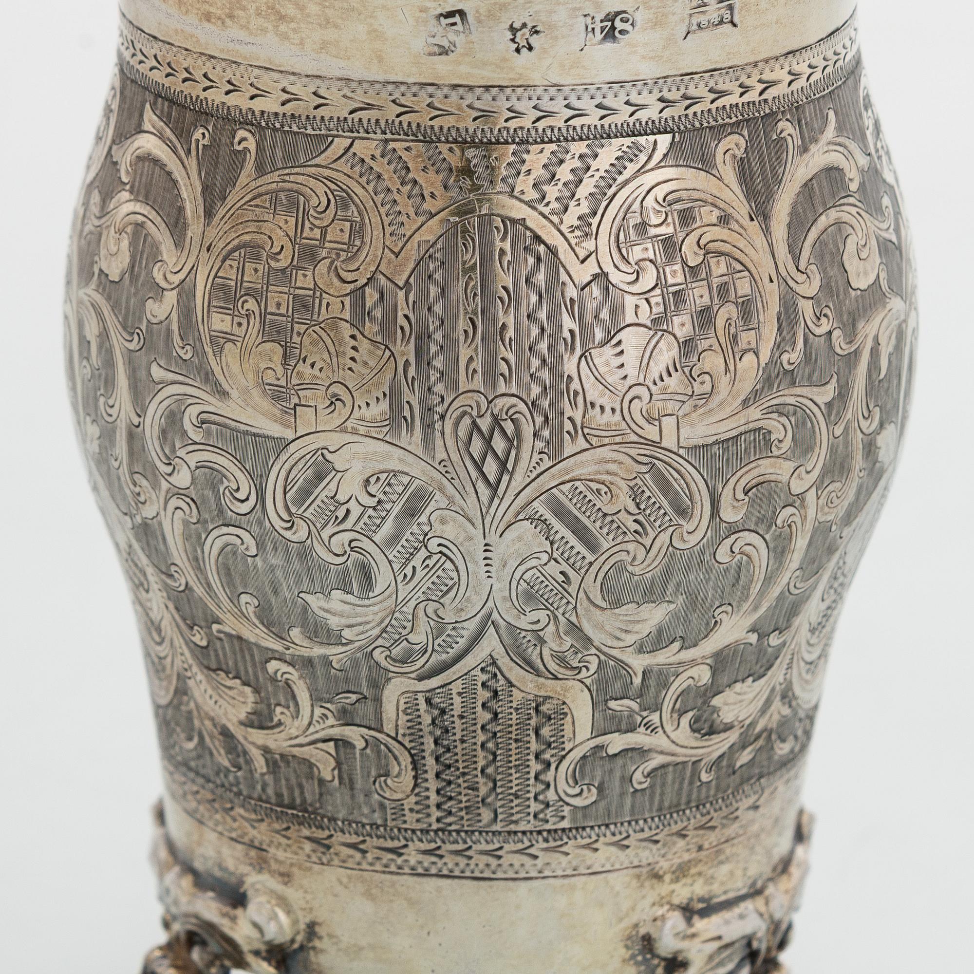 Bägare, silver, Moskva 1848.