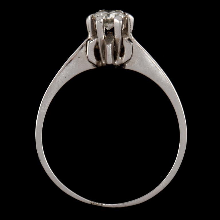 RING, 18k vitguld med briljantslipad diamant, ca 0.27 ct. sekelskifte 1900/2000-tal. Vikt 3 g.