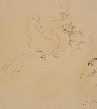 Carl Fredrik Hill, Rider in front of two figures.