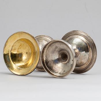 SALTKAR ETT PAR, silver, empire, Wien, Österike-Ungern 1820. Total vikt 200 g.