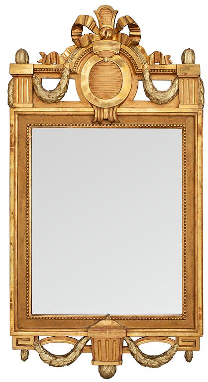 A Gustavian late 18th century mirror.