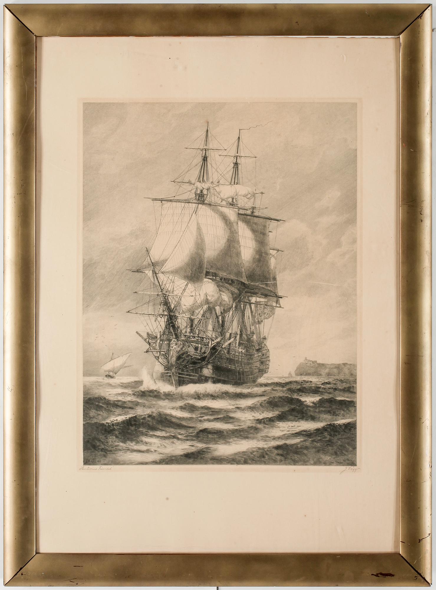 JACOB HÄGG, etsning, signerad.