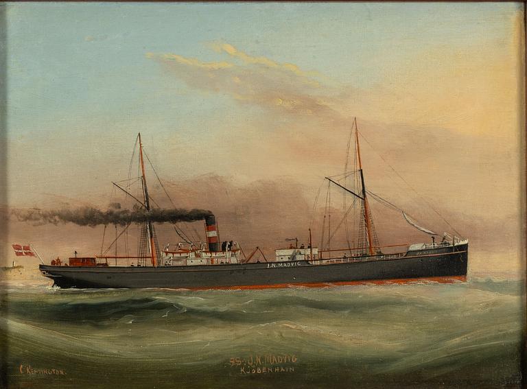 C Kensington, 1800/1900-tal. "S/S J N Madvid" af Köpenhavn.
