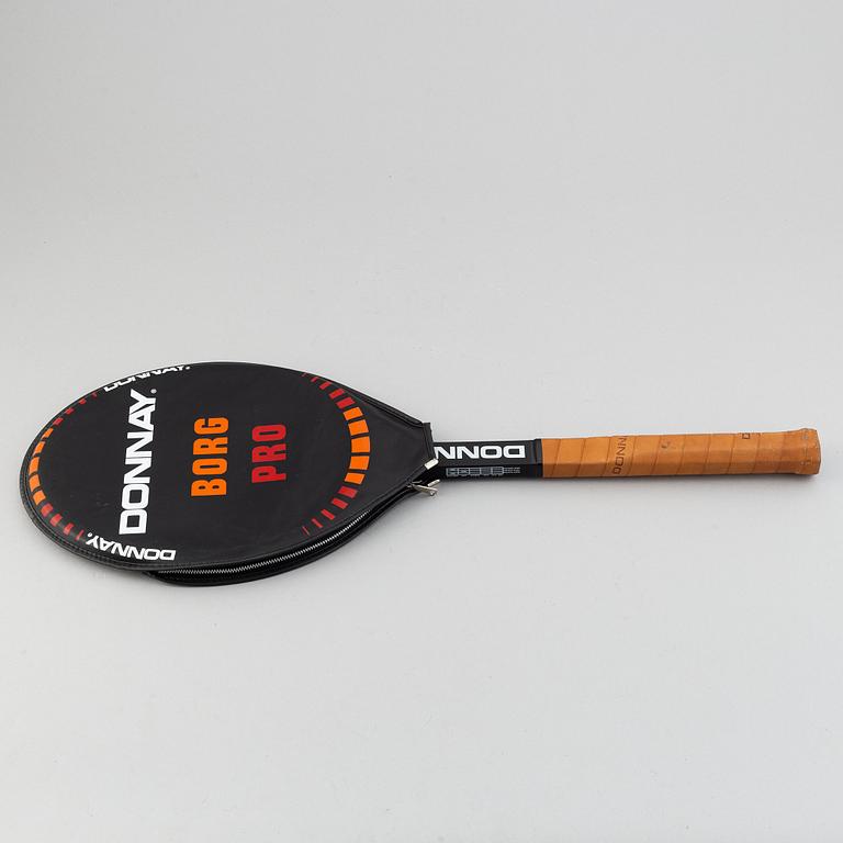 Björn Borg, a custom made 'Donnay Borg Pro' signed tennisracket, 1980-83 with certificate.