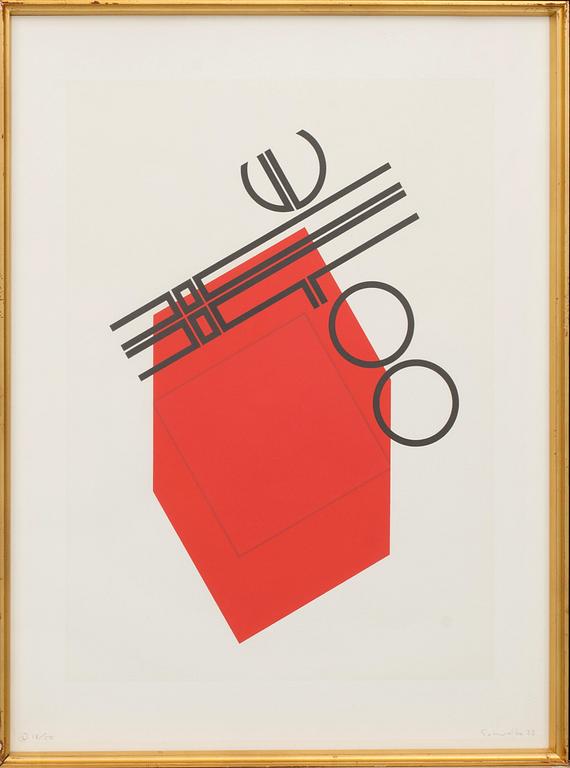 OLE SCHWALBE, three signed, dated -77 and numbered silkscreen.