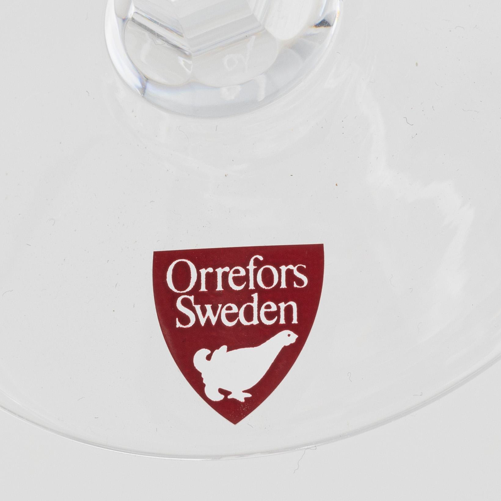 Ingeborg Lundin, a 30-piece 'Silvia' glass service, Orrefors.