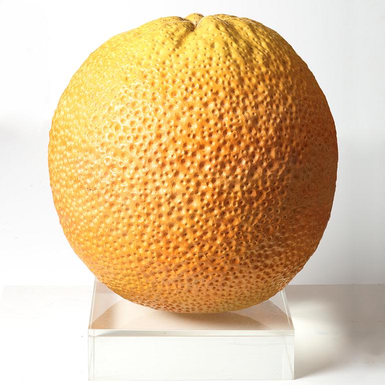 Hans Hedberg, a monumental faience sculpture of an orange, Biot, France.