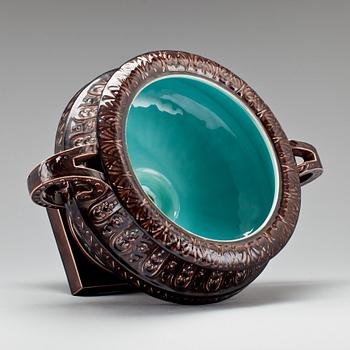 URNA, glaserat flintgods, Sarreguemines. Tidigt 1900-tal.