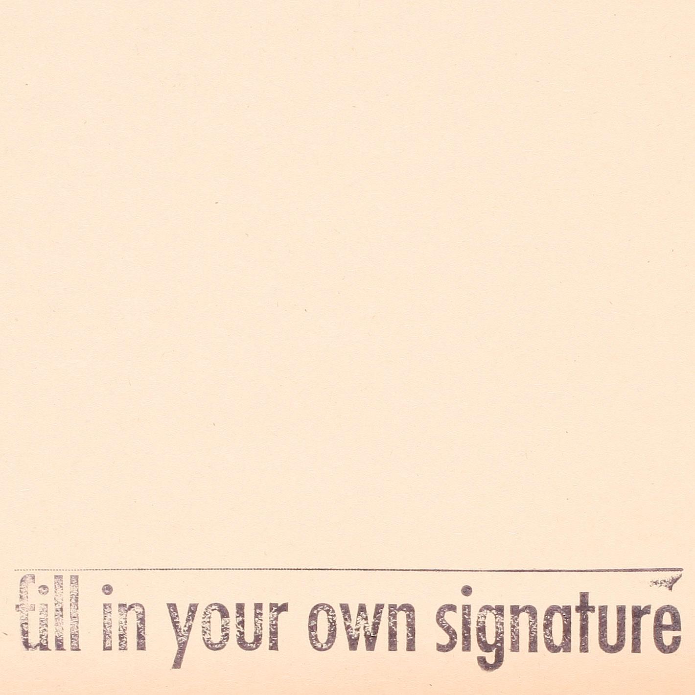 ANDY WARHOL, serigrafi, numrerad. 85/250, stämplad "Published by  Sunday B morning" och "Fill in your own signature".