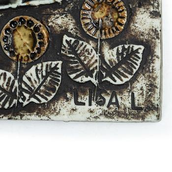 Lisa Larsson, a set of six stoneware wall plaques, Gustavsberg.