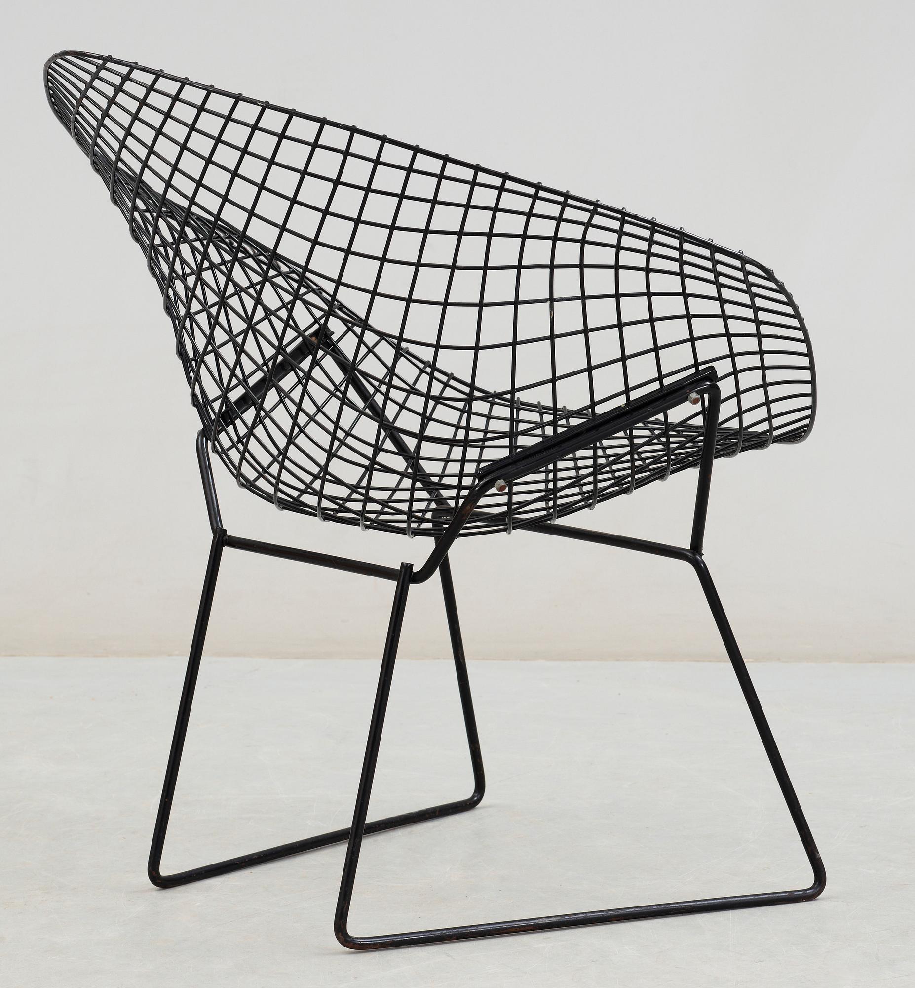 FÅTÖLJ, "Diamond chair", Harry Bertoia, modellen formgiven år 1952.