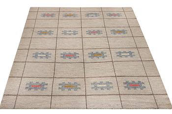 A Swedish flat weave carpet, c. 253 x 189 cm.