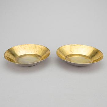 a pair of empire silver bowles by Gustaf Möllenborg, Stockholm, 1839. Weight ca 396.