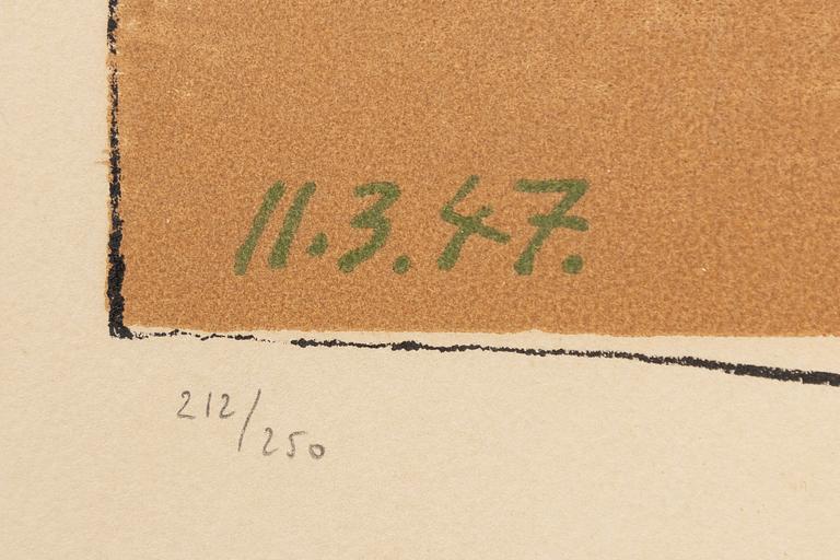 Pablo Picasso, "Composition en Trois Couleurs", from "Dans l'Atelier de Picasso".