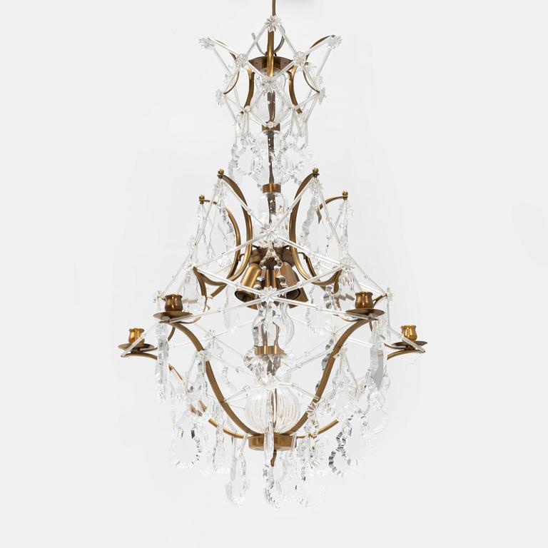 Ljuskrona, barockstil, 1900-talets andra hälft.