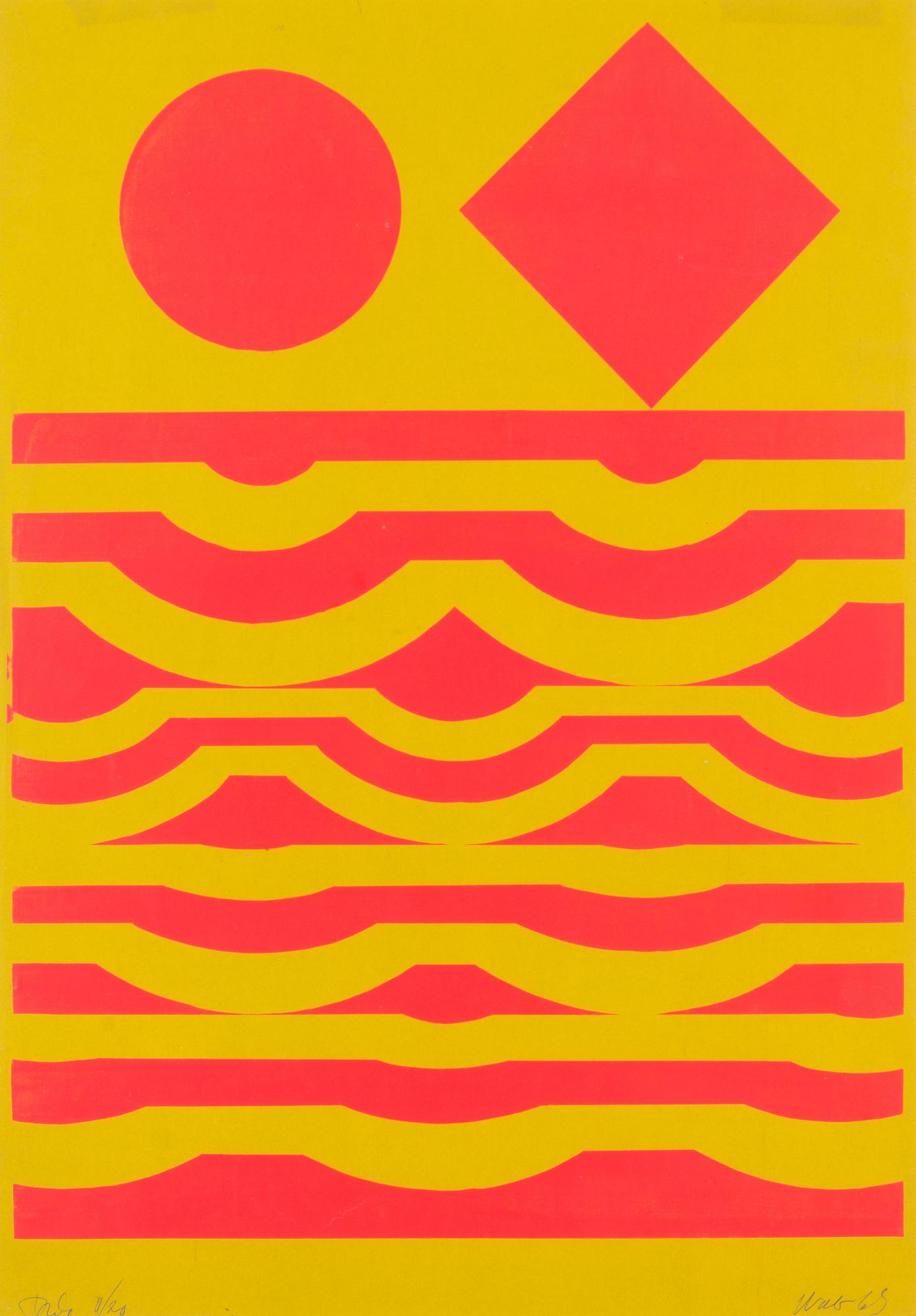 Raimo Walo, silkscreen, signed and dated -65, marked t.p.l'a 11/20.