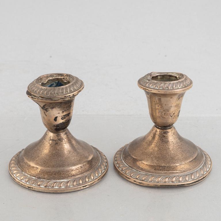 Two pairs of silver candlesticks, including GAB, Sweden, 1961.