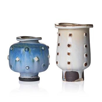 103. Wilhelm Kåge, a set of two stoneware vases, Gustavsberg Studio 1940s.