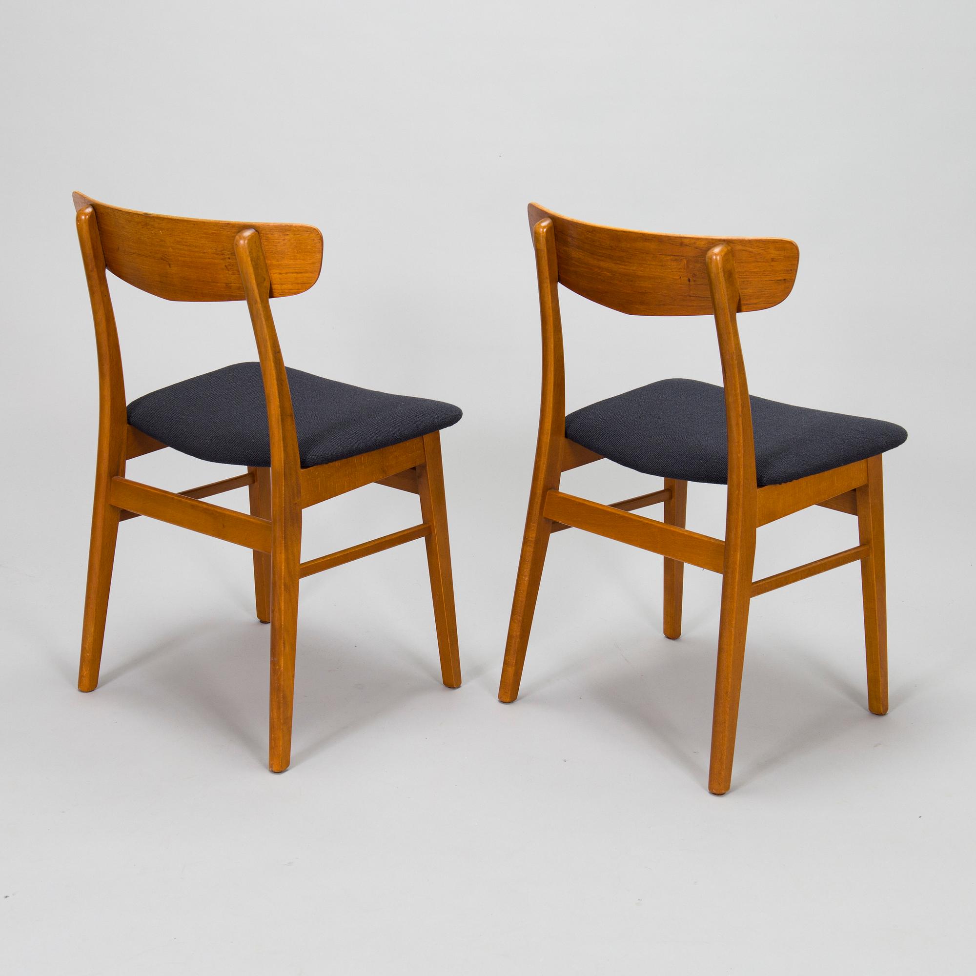 Stolar, 8 st, Danmark 1900-talets mitt.