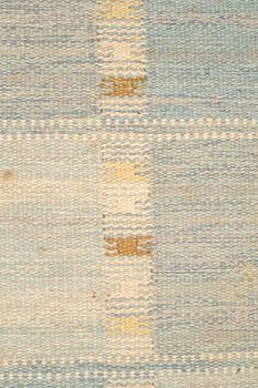 Barbro Nilsson, a carpet, "Falurutan, lättblå III", flat weave, ca 257 x 170 cm, signed AB MMF BN.