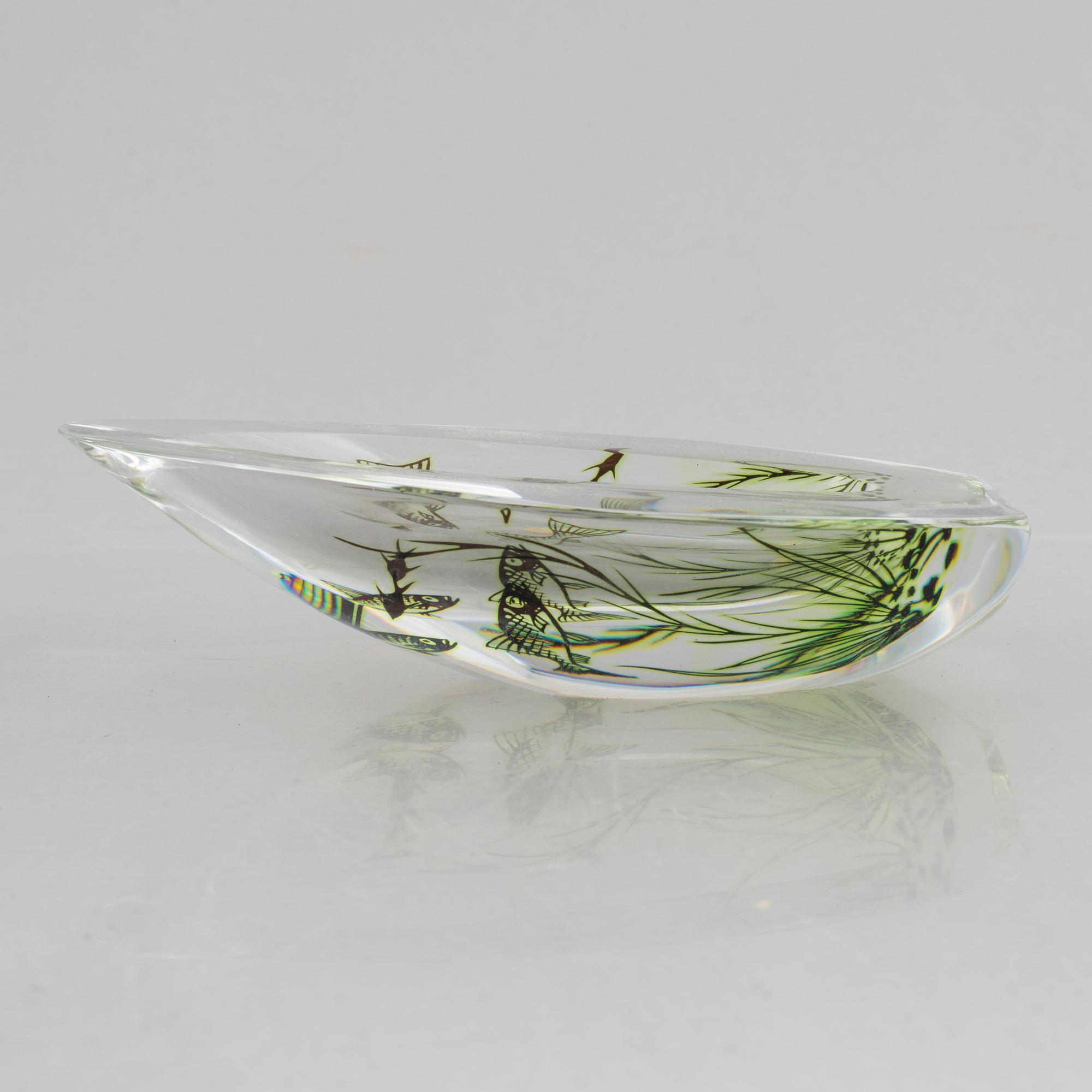 Edward Hald, a glass dish, Orrefors.