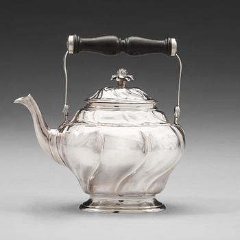 A Swedish mid 18th century silver tea-pot, mark of Jürgen Friedrich Sickman, Stockholm 1759.