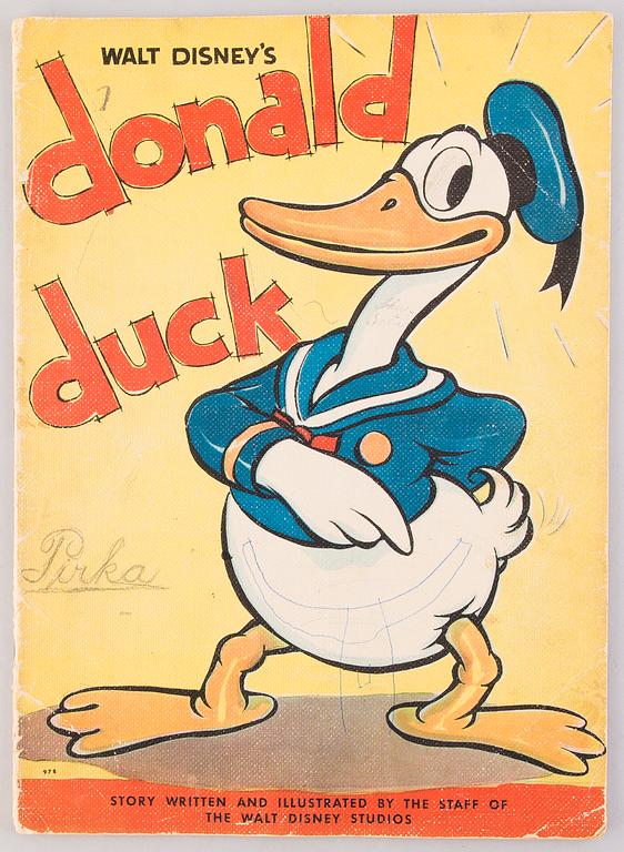 Walt Disney's Donald Duck linen book, number 978, Whitman Publishing 1935.