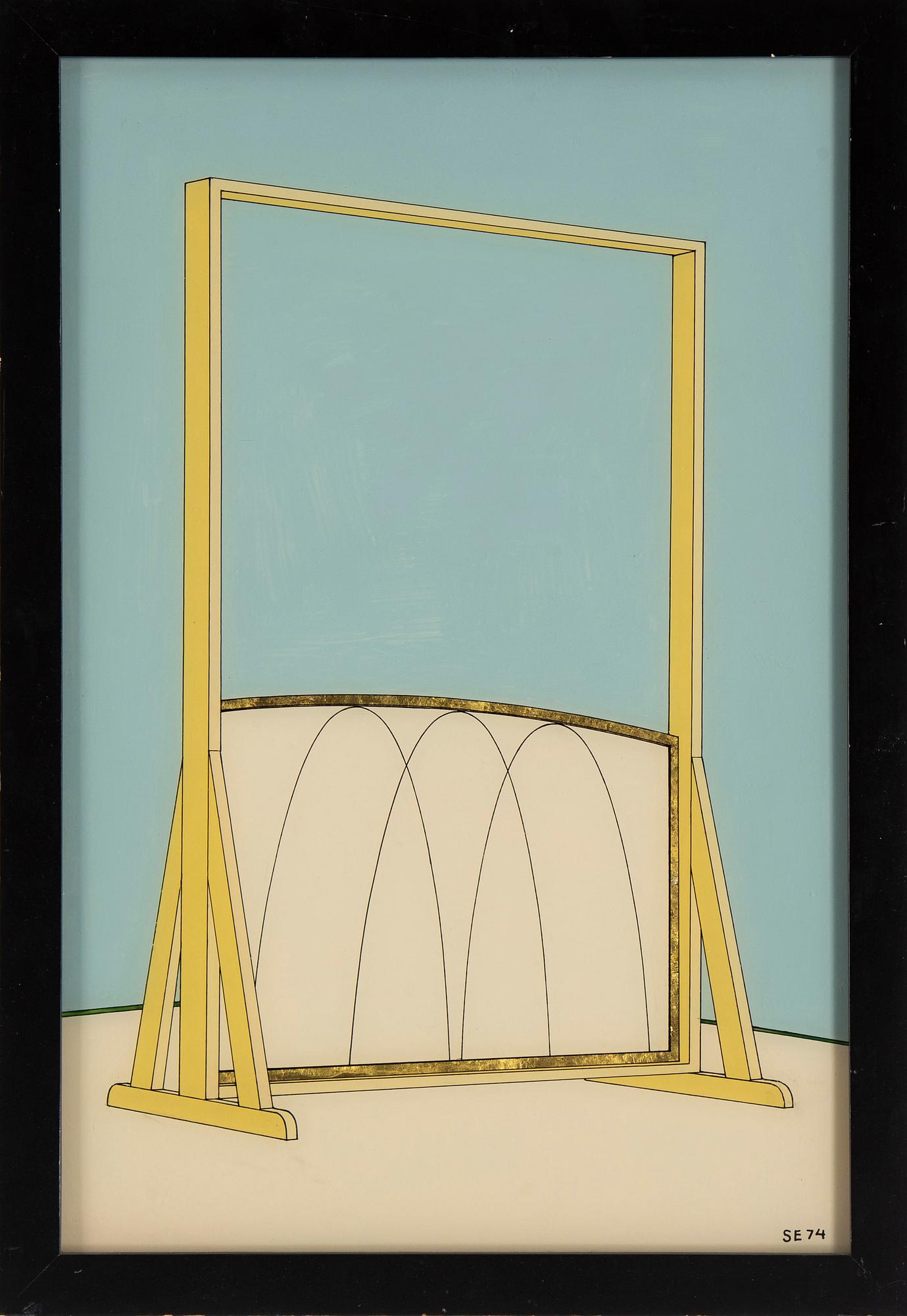 STEN EKLUND, blandteknik på plast, signerad och daterad -74.