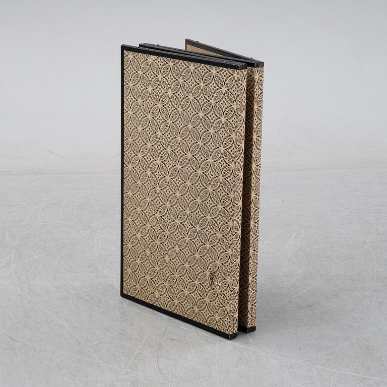 A four panel Japanese folding screen, 'Byobu', mid 20th century.