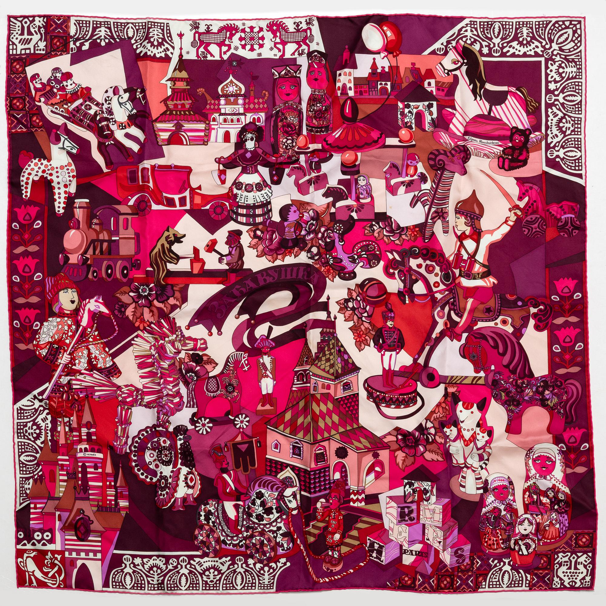 Hermès, scarf, "Zabavushka".