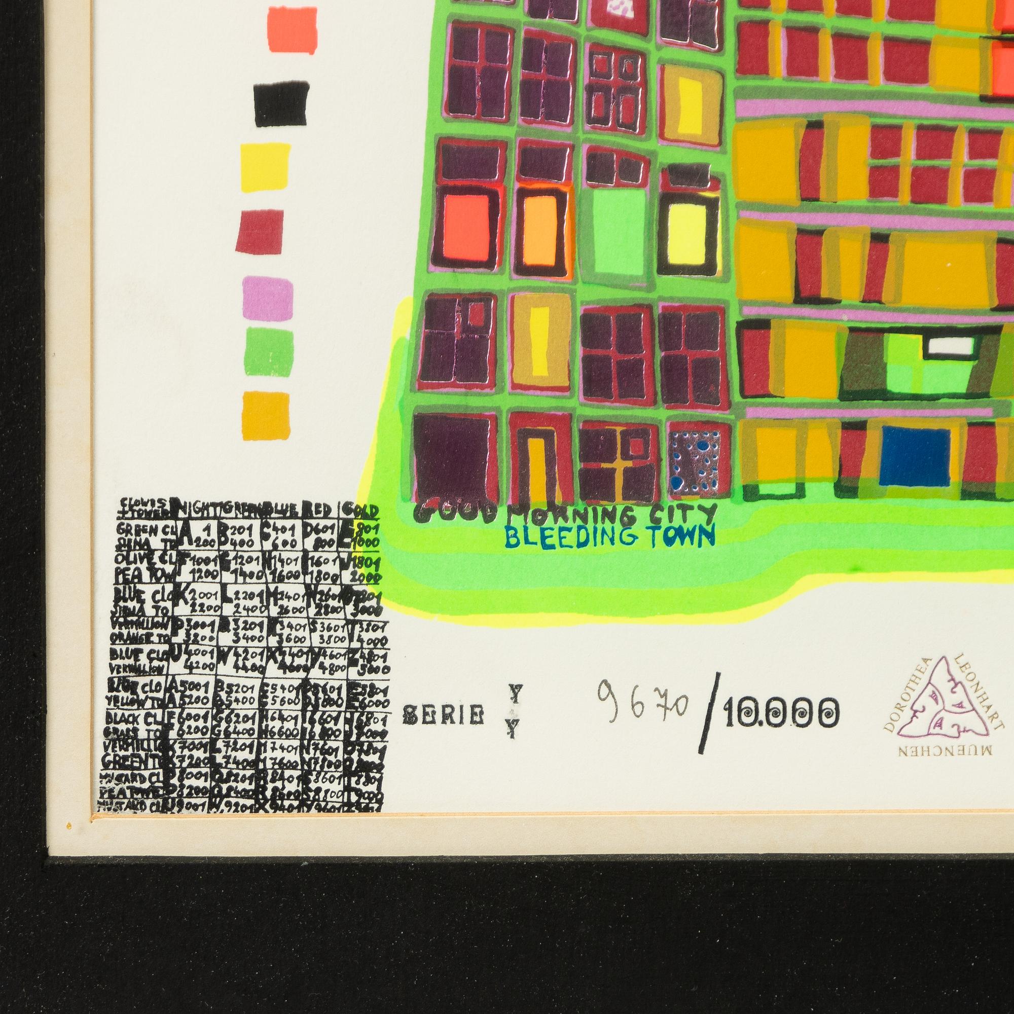 Friedensreich Hundertwasser, "Good morning city, Bleeding town".
