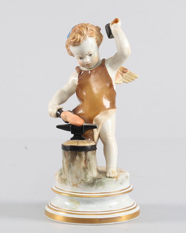 FIGURIN, porslin. Meissen.