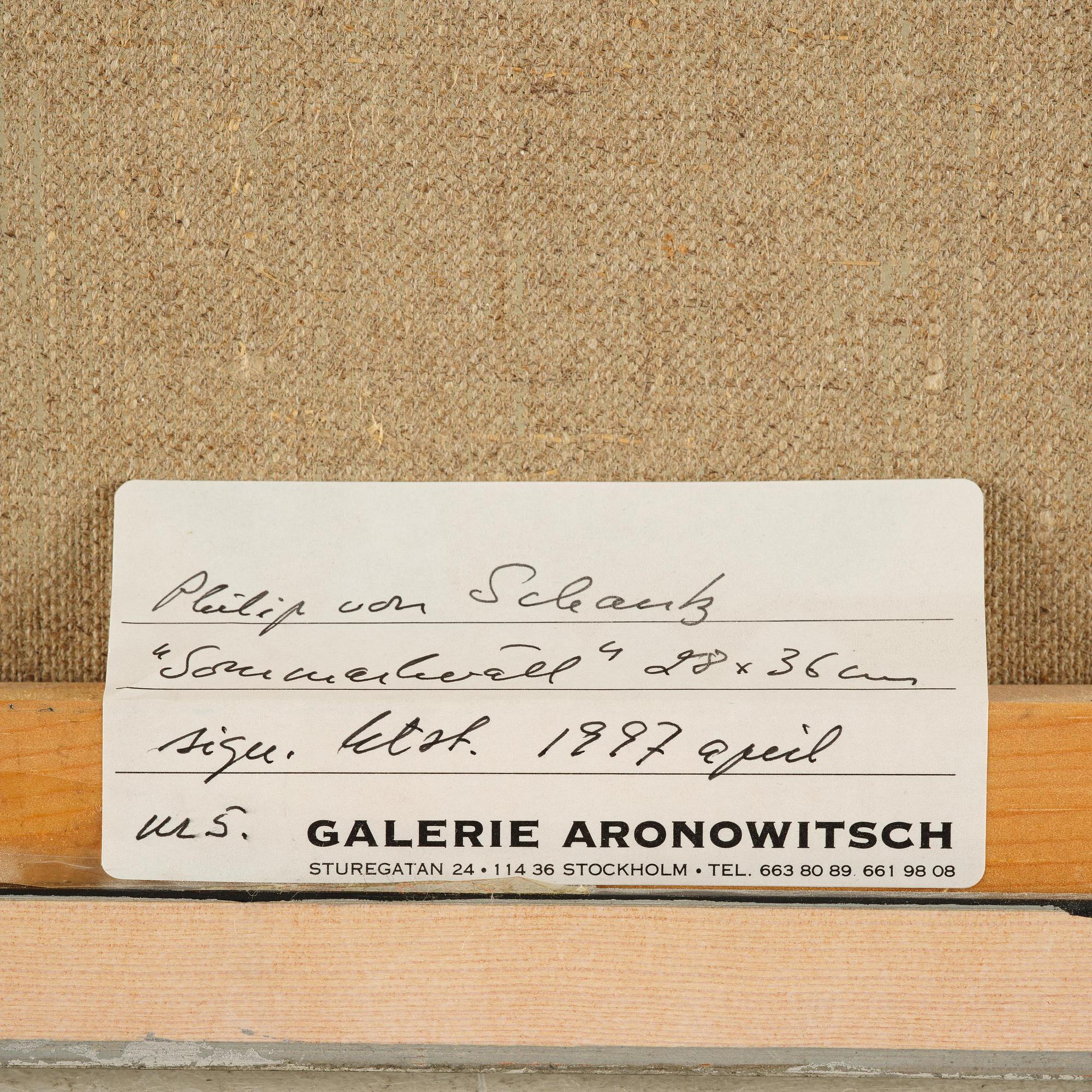 Philip von Schantz, "Sommarkväll".