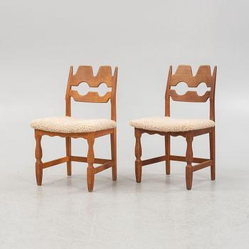 Henning Kjaernulf, a pair of chairs, Nyrups Möbelfabrik, Denmark, mid 20th century.