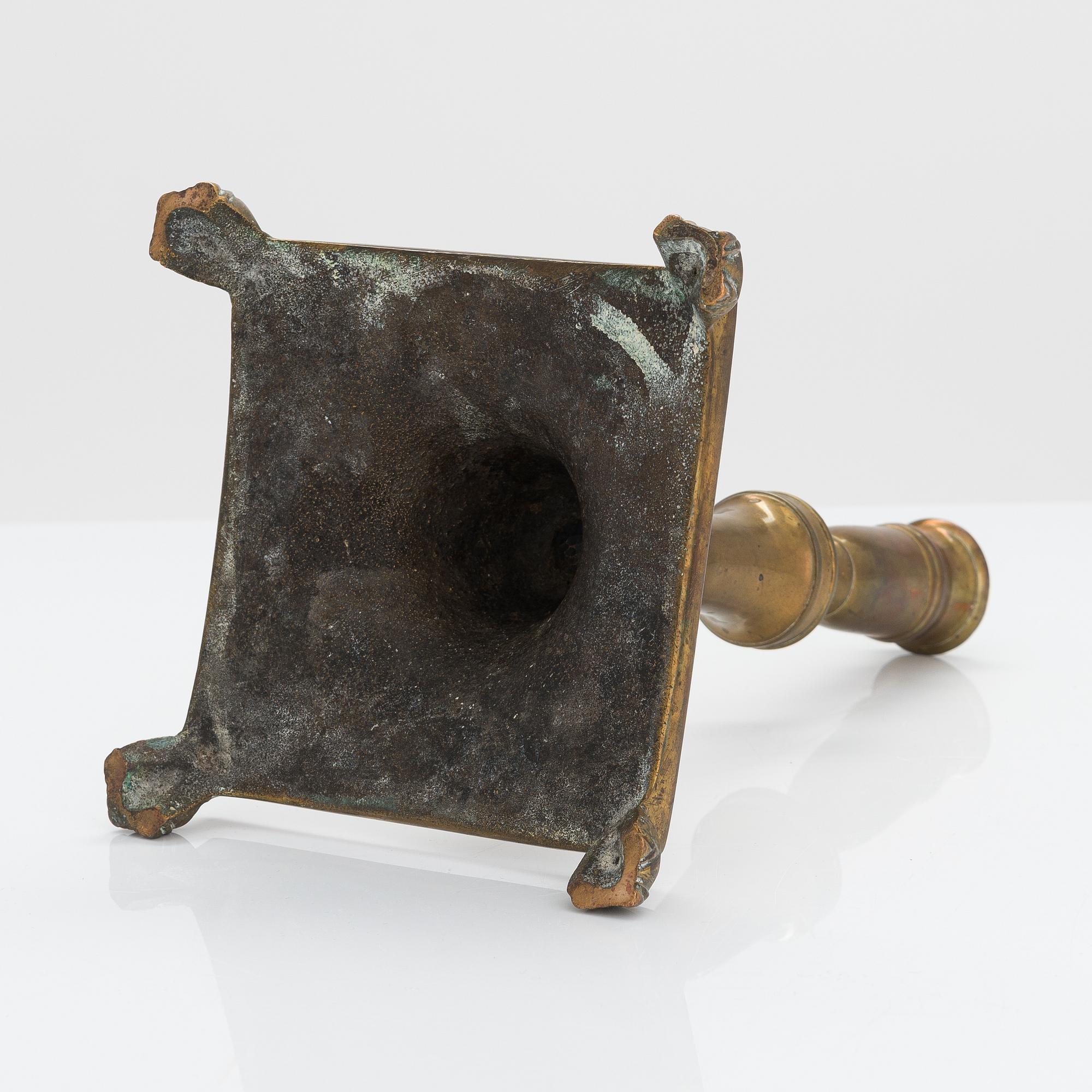 A 17th century candlestick, Spain.